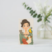 Carte De Visite Portrait cosy de Pet Lover (Debout devant)