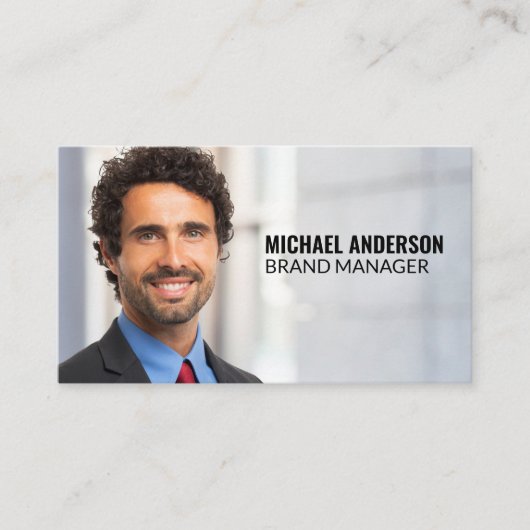 Carte De Visite Portrait de Business Man | Ajouter une photo perso (Devant)