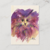 Carte De Visite PORTRAIT DE CHAT, blanc (Dos)