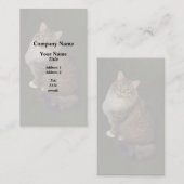 Carte De Visite Portrait de chat Maine Coon (Devant / Derrière)