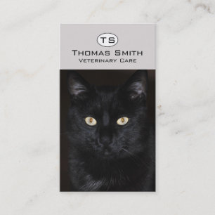 Carte De Visite Portrait de chat noir