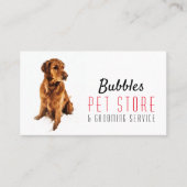 Carte De Visite Portrait de chien, magasin d'animaux de compagnie (Devant)