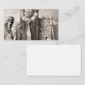 Carte De Visite Portrait de Crazy Horse (Devant / Derrière)