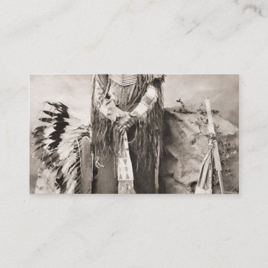 Carte De Visite Portrait de Crazy Horse (Devant)