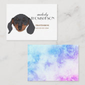 Carte De Visite Portrait de Cute Dachshund (Devant / Derrière)