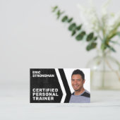 Carte De Visite Portrait de fitness professionnel moderne (Debout devant)