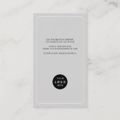 Carte De Visite Portrait de logo professionnel (Dos)