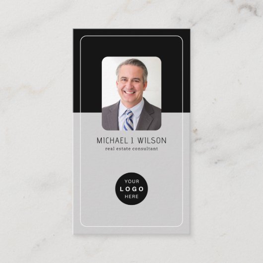 Carte De Visite Portrait de logo professionnel (Devant)