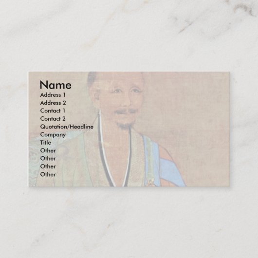 Carte De Visite Portrait de moine bouddhiste Wuzhun de Chan de (Devant)