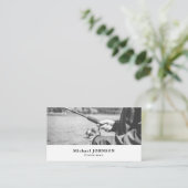 Carte De Visite Portrait de pêche, Pêcheur, Boutique de pêche (Debout devant)