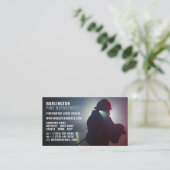 Carte De Visite Portrait de pompier, pompier (Debout devant)