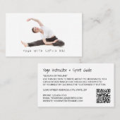 Carte De Visite Portrait de posture méditative, instructeur de yog (Devant / Derrière)
