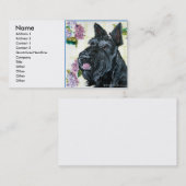 Carte De Visite Portrait de Terrier d'écossais (Devant / Derrière)