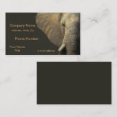 Carte De Visite Portrait d'éléphant (Devant / Derrière)