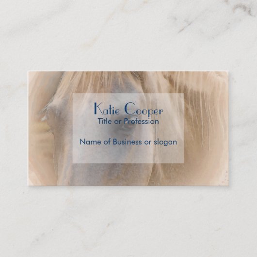 Carte De Visite Portrait du cheval blanc (Devant)