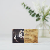 Carte De Visite Portrait d'un Piebald, Monogramme de parchemin (Debout devant)