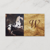 Carte De Visite Portrait d'un Piebald, Monogramme de parchemin (Dos)