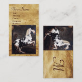 Carte De Visite Portrait d'un Piebald, Monogramme de parchemin (Devant / Derrière)