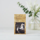 Carte De Visite Portrait d'un Piebald, Monogramme de parchemin (Debout devant)