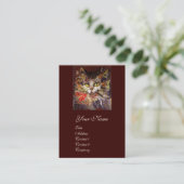CARTE DE VISITE PORTRAIT EN CHAT DE CUISINE BROWN BLANCHE AVEC RIB (Debout devant)