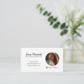 Carte De Visite Portrait et logo de cercle professionnel simple (Debout devant)