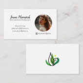 Carte De Visite Portrait et logo de cercle professionnel simple (Devant / Derrière)