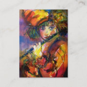 Carte De Visite PORTRAIT FLUTISTE / Mascarade vénitienne (Dos)