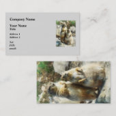 Carte De Visite Portrait formel de chien de prairie (Devant / Derrière)