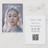 Carte De Visite Portrait holographique serein de cheveux (Devant / Derrière)