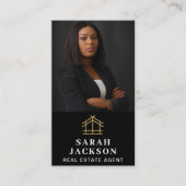 Carte De Visite Portrait & Logo photo professionnel moderne (Devant)