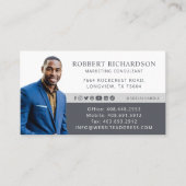Carte De Visite Portrait & Logo photo professionnel moderne (Devant)