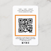 Carte De Visite Portrait photo dans l'objectif caméra (Dos)