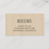 Carte De Visite Portrait professionnel de grain de bois #14 (Dos)