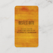 Carte De Visite Portrait professionnel de grain de bois no 11 (Dos)