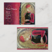 Carte De Visite PORTRAIT SAINT GEORGE, Rouge, Noir, Jaune or (Devant / Derrière)