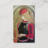 Carte De Visite PORTRAIT SAINT GEORGE, Rouge, Noir, Jaune or (Dos)