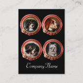 Carte De Visite PORTRAITS DE CHIEN MINIATURE, Vétérinaire vétérina (Dos)