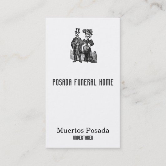 Carte De Visite Posada Skeleton couple (Devant)