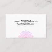 Carte De Visite Pose assise Namaste Yoga (Dos)