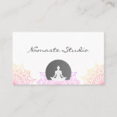 Carte De Visite Pose assise Namaste Yoga (Devant)