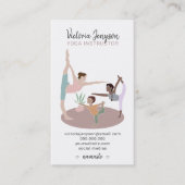 Carte De Visite Pose boho instructeur de yoga spirituel rose modif (Devant)
