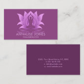 Carte De Visite Pose de fleurs de Lotus Yoga (Devant / Derrière)
