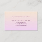 Carte De Visite Pose de fleurs de Lotus Yoga (Dos)