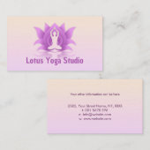 Carte De Visite Pose de fleurs de Lotus Yoga (Devant / Derrière)