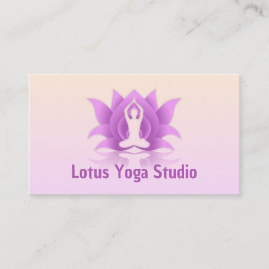 Carte De Visite Pose de fleurs de Lotus Yoga (Devant)