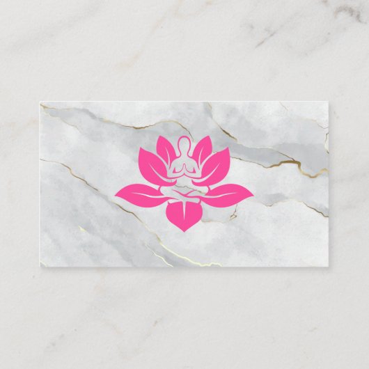 Carte De Visite Pose de pose de yoga | Marbre (Dos)