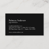 Carte De Visite Pose de yoga (Dos)