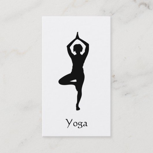 Carte De Visite Pose de yoga (Devant)