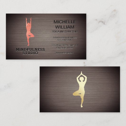 Carte De Visite pose de yoga (Devant / Derrière)