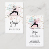 Carte De Visite *~* Pose de Yoga AP33 Chakra Spirituel Arc-en-ciel (Devant / Derrière)